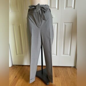 THE TAPERED ANKLE Gray Plaid High Waist Ankle Pants 6 NWT